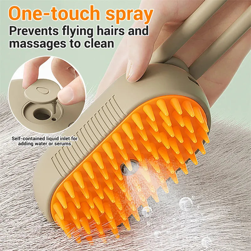 Limited Time: 30% OFF 🔥3 in 1 Pet Steam Brush | Rechargeable, Self-Cleaning, Deshedding & Massage Tool for Dogs & Cats