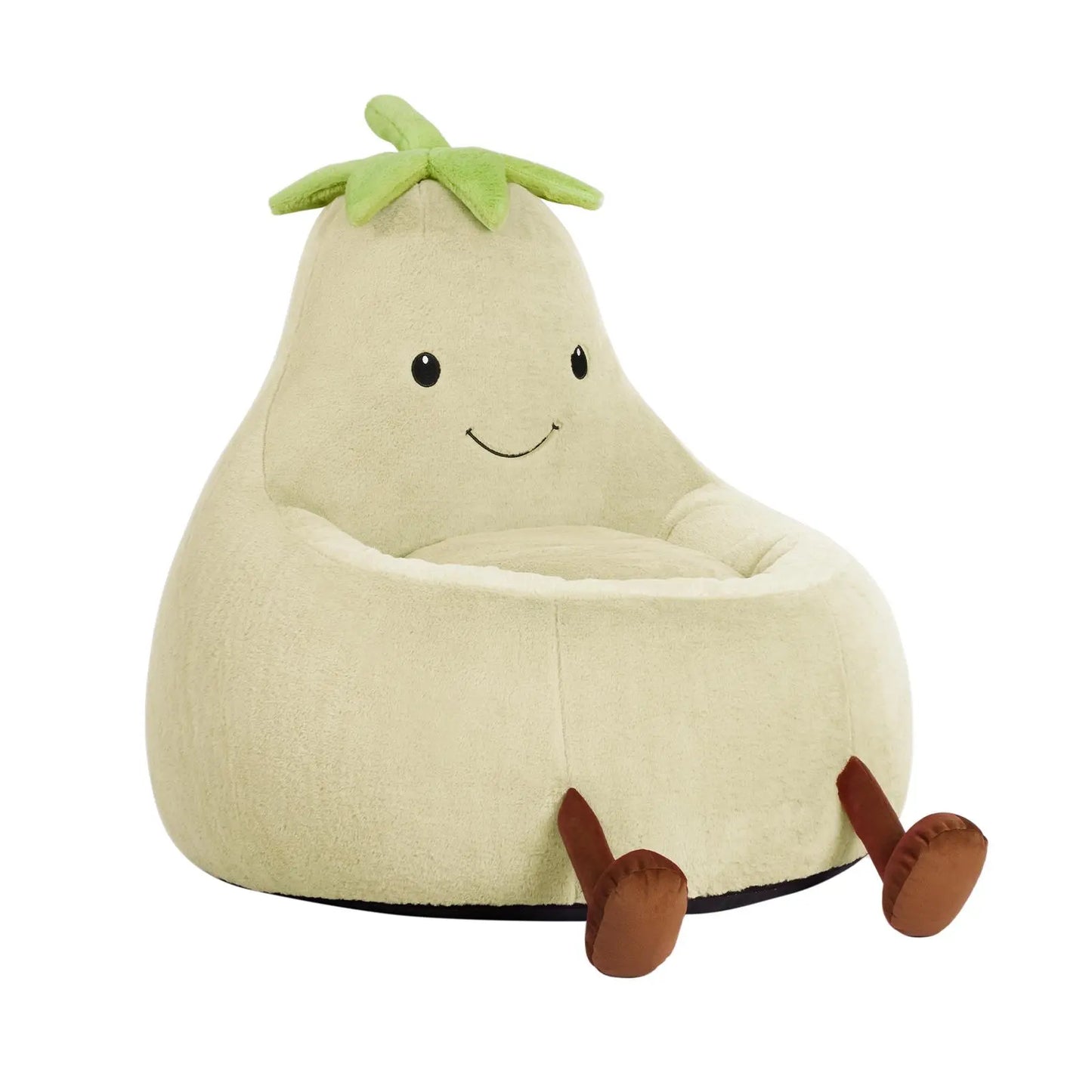 Modern Memory Foam Bean Bag Chair | High Rebound Lazy Floor Sofa for Adults & Kids, Beige Eggplant Purple Padded Lounge Couch