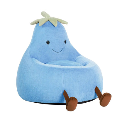 Modern Memory Foam Bean Bag Chair | High Rebound Lazy Floor Sofa for Adults & Kids, Beige Eggplant Purple Padded Lounge Couch