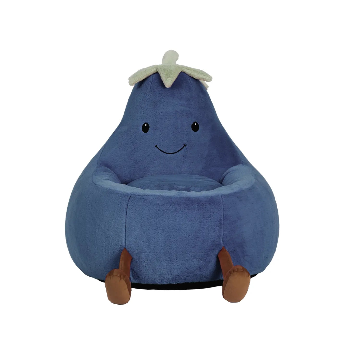 Modern Memory Foam Bean Bag Chair | High Rebound Lazy Floor Sofa for Adults & Kids, Beige Eggplant Purple Padded Lounge Couch