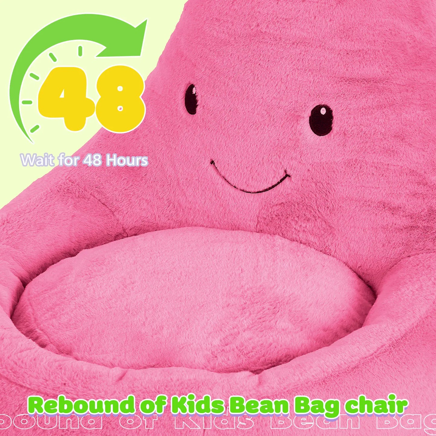 Modern Memory Foam Bean Bag Chair | High Rebound Lazy Floor Sofa for Adults & Kids, Beige Eggplant Purple Padded Lounge Couch
