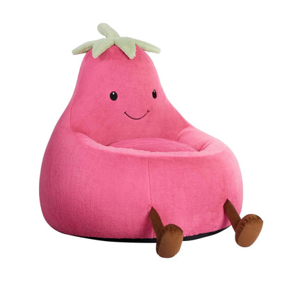 Modern Memory Foam Bean Bag Chair | High Rebound Lazy Floor Sofa for Adults & Kids, Beige Eggplant Purple Padded Lounge Couch